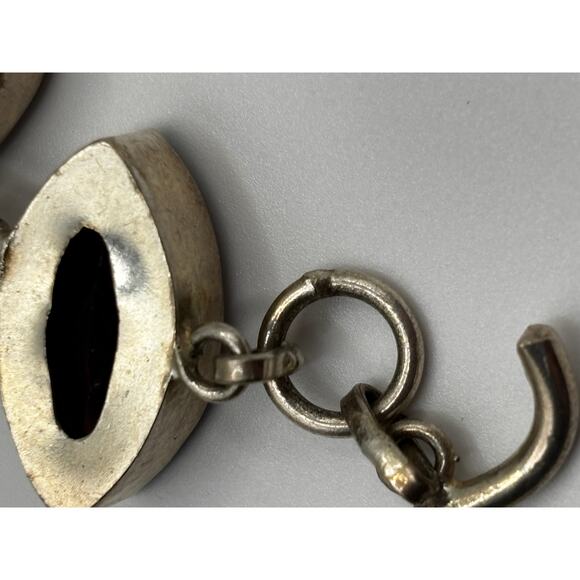 Sterling Silver Pink Red Marquis Gem Bracelet - Picture 9 of 16